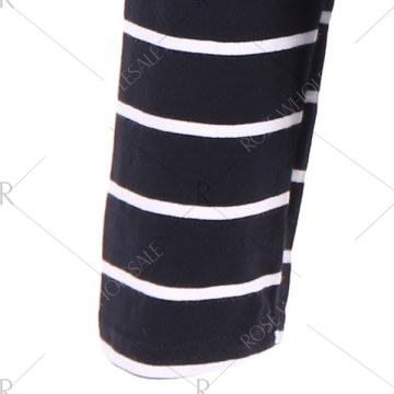 Stripe Pattern T-Shirt - Black