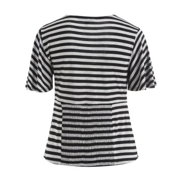 Striped Low Cut T-shirt -