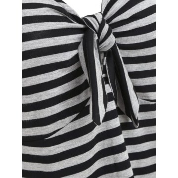 Striped Low Cut T-shirt -
