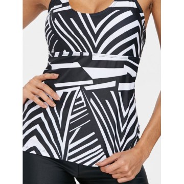 tripes trappy Tankini et - Black