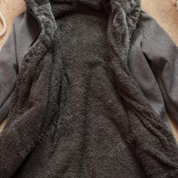 Stylish Women‘s Long Sleeves Solid Color Flocking Hooded Hoodie - Red One