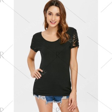 ummer Distressed T-shirt - Black