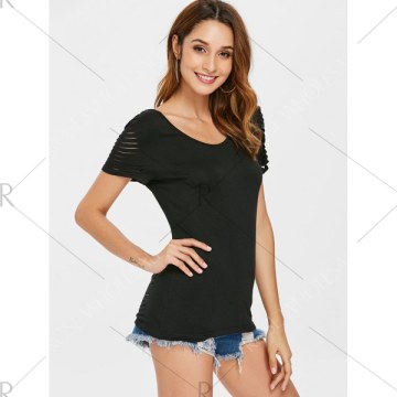 ummer Distressed T-shirt - Black