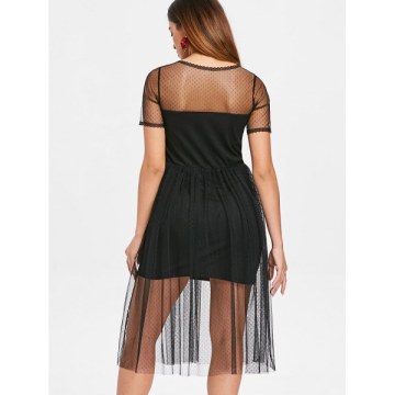 Summer idi esh Overlay Dress - Black