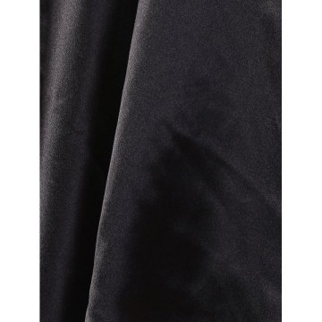 Turn Down Collar Double Breasted Dress - Black