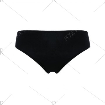 V Neck ini Chiffon Dress With Briefs - Black