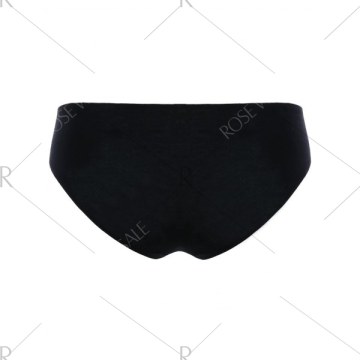 V Neck ini Chiffon Dress With Briefs - Black