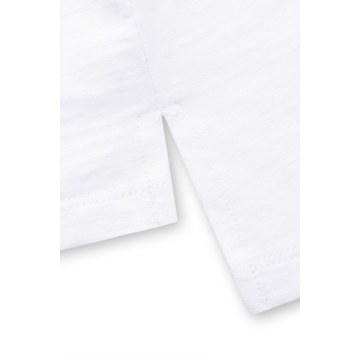 ZAN.STYLE Box Cut Side Slit T-shirt - White