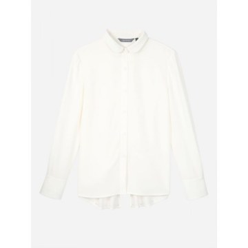 ZAN.STYLE Button Front Polyester Blouse - White