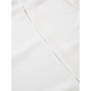 ZAN.STYLE Button Front Polyester Blouse - White