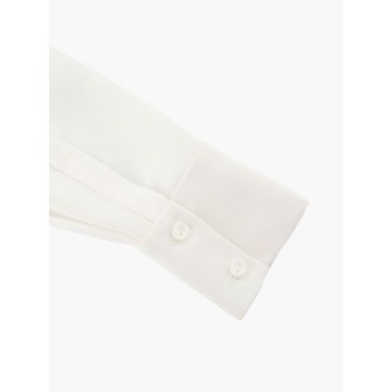 ZAN.STYLE Button Front Polyester Blouse - White