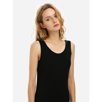 ZAN.STYE Crew Neck Sleeveless Dress - Black