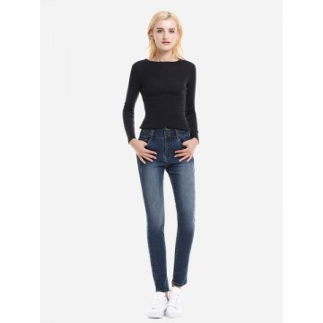 ZAN.STYLE High Rise Skinny Jeans - Blue