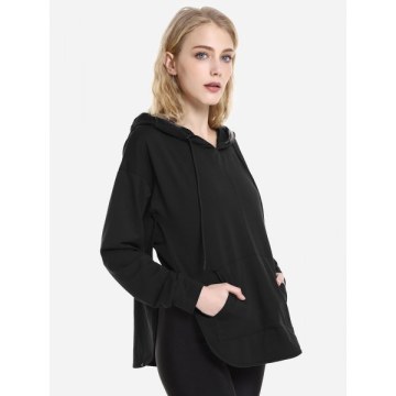 ZAN.STYLE Open Back Hoodie - Black