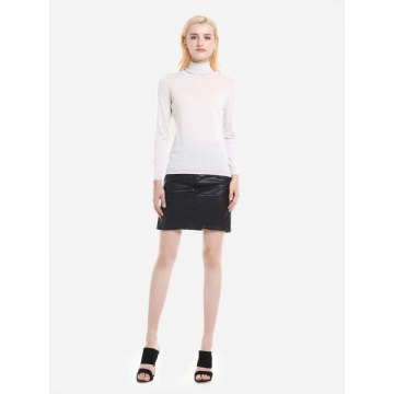 ZAN.STYE Ribbed Wool Turtleneck Sweater - Apricot