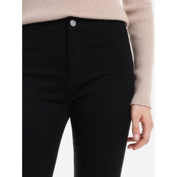ZAN.STYLE Stretch Knit Skinny Jeans - Black