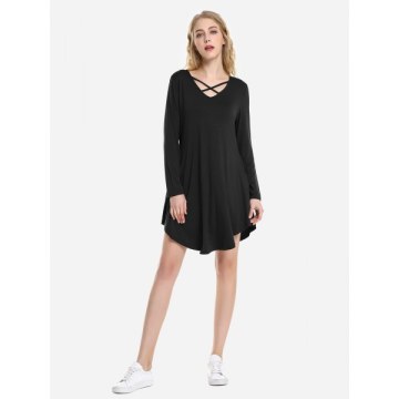 ZAN.STYLE Swing Dress - Black