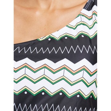 Zig Zag One houlder Tankini et - White