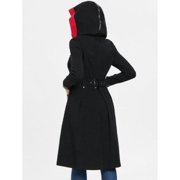 Zip Front Halloween Costume Coat - Black